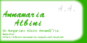 annamaria albini business card